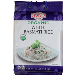 Swad Organic White Basmati Rice – 10LBS