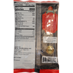 Laxmi Black Sesame Seeds – 400GM(NONGMO) bck