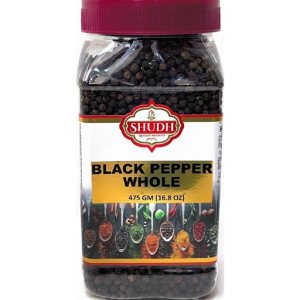 Shudh Black Pepper Whole Jar - 475GM