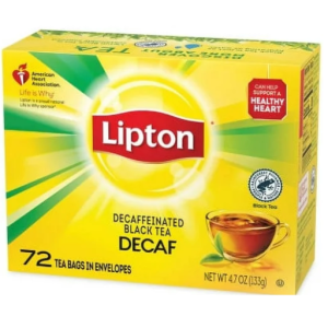 Lipton Decaffeinated Tea 72 TB 133GM