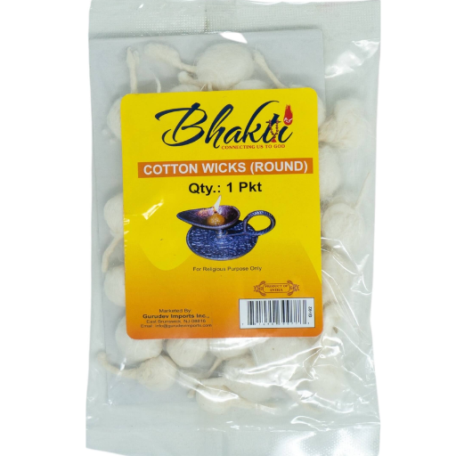 Bhakti Cotton Wicks Round 1 PCs - 50GM