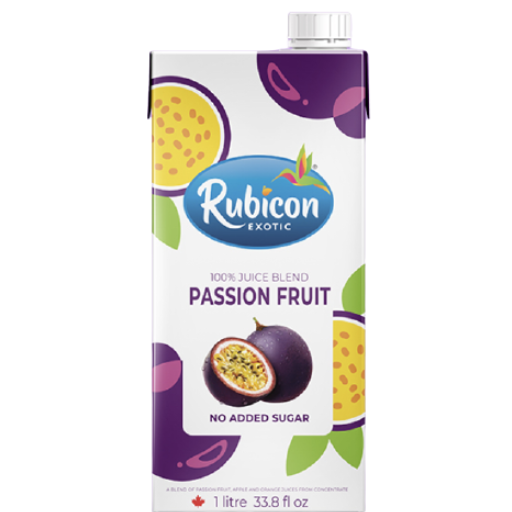 Rubicon No Sugar Added Passion Fruit 1L