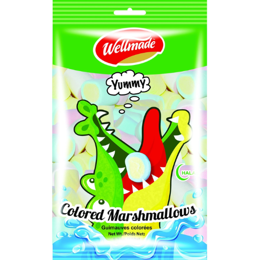 Wellmade Coloured Marshmallows 150GM