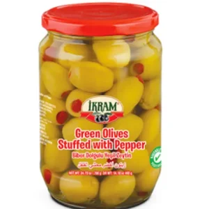 Ikram Green Olives With Red Pepper 800GM