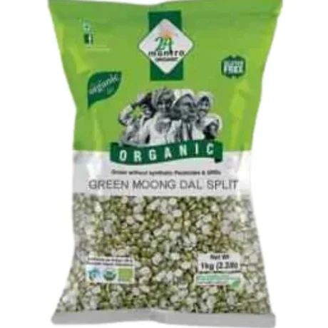 24 Mantra Organic Green Moong Dal Split 907GM