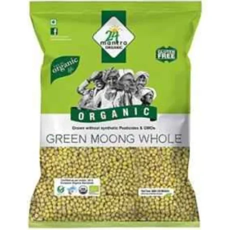 24 Mantra Organic Green Moong Whole 907GM